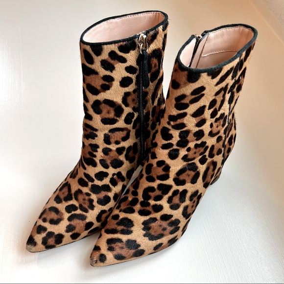 J. Crew Shoes - J. Crew Sadie Booties in Dyed Calf Hair - Leopard Print